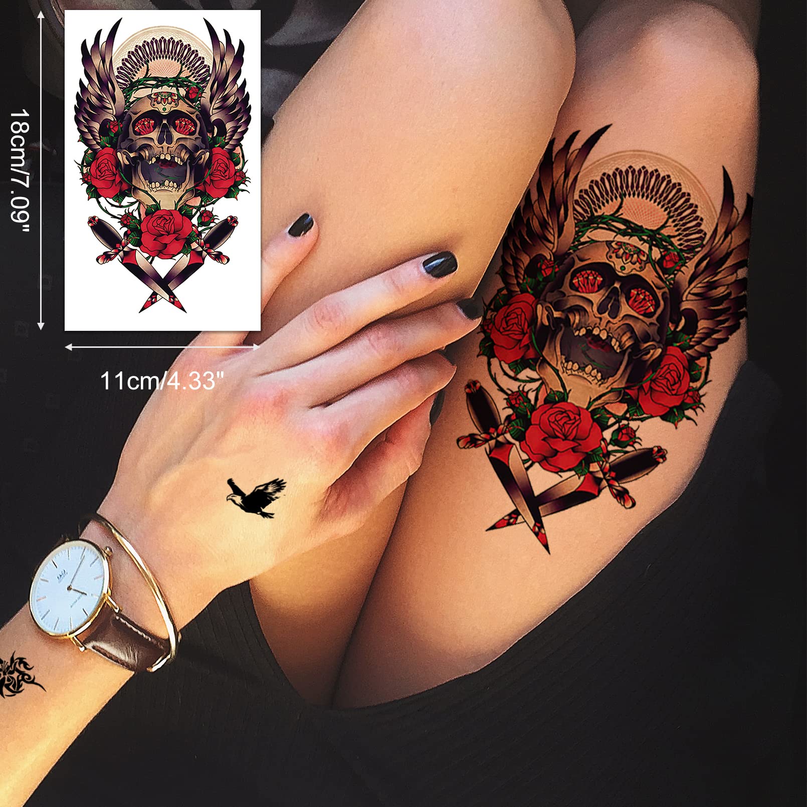 Gold Metallic Small Temporary Tattoos for Women Kids 12 Sheets,150+ Flash Gold Mandala Fake Tattoos Fast Shipped by Amazon,Sexy Cute Body Art Tattoo Stickers